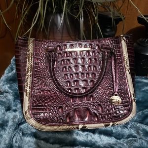 BRAHMIN Small Lena Satchel Fig Moliere NWT